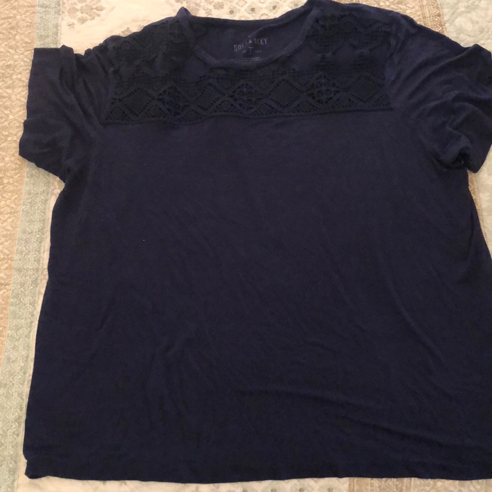 Navy American eagle tee